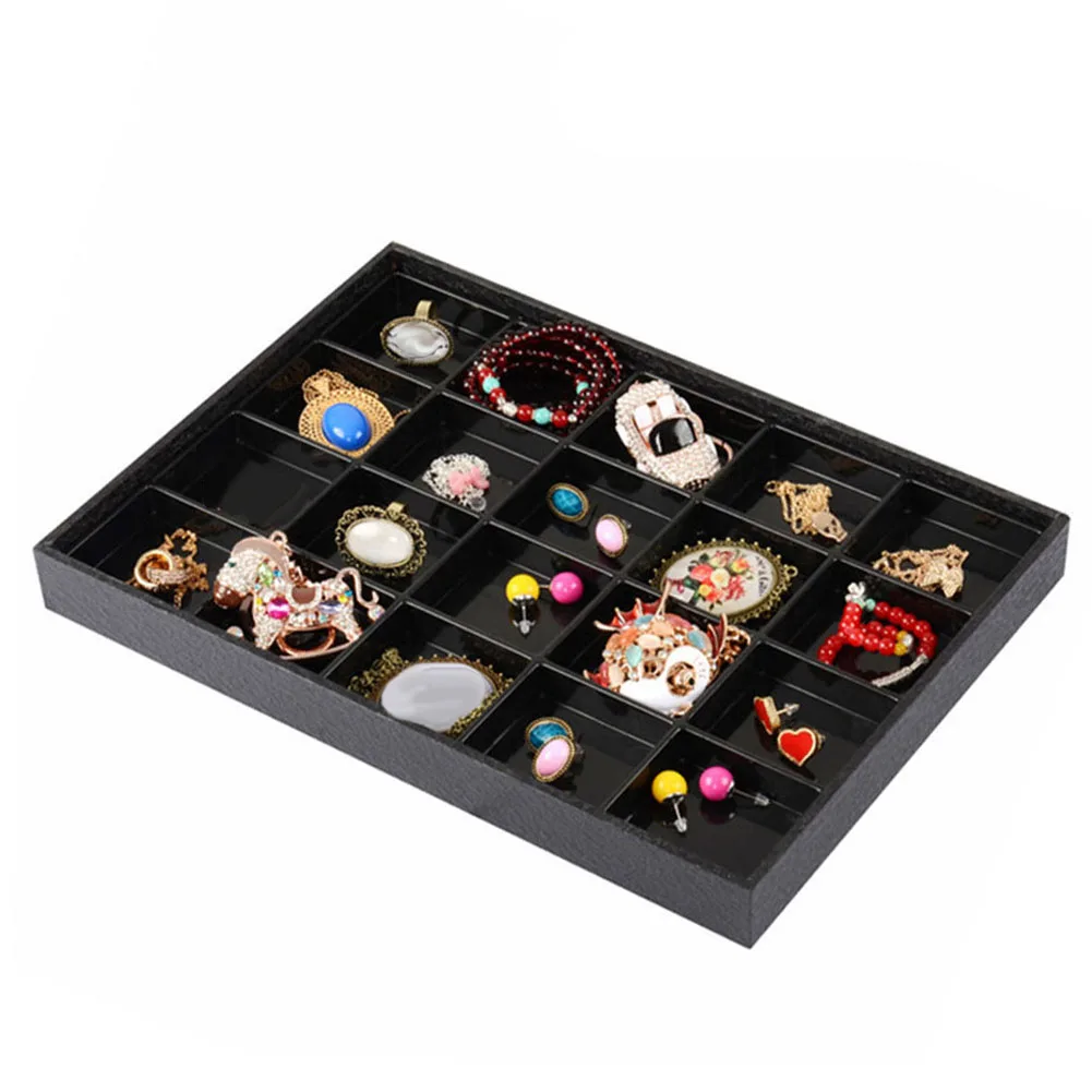 

HOT SALE 20-Compartments Watch Earrings Jewelry Drawer Organizer Display Tray Storage Box Multi Compartments earrings rings tray