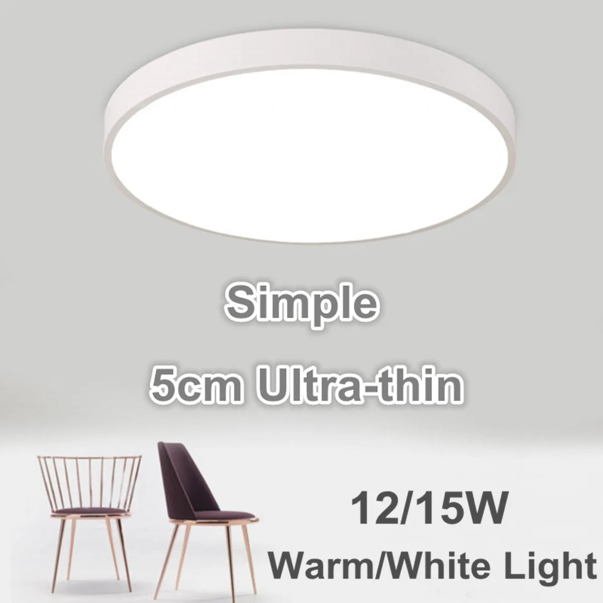 

Modern LED Ceiling Light Round Lamp Living Room Lighting Fixtures Bedroom Kitchen Surface Mount Flush Panel LED Ceiling Lamp