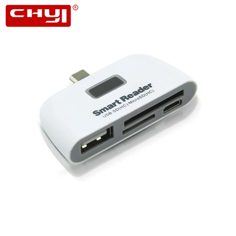 CHYI мини USB C концентратор Мульти USB 2,0 концентратор с SD/Micro SD кардридер Тип C OTG сплиттер адаптер для ПК Компьютерные аксессуары