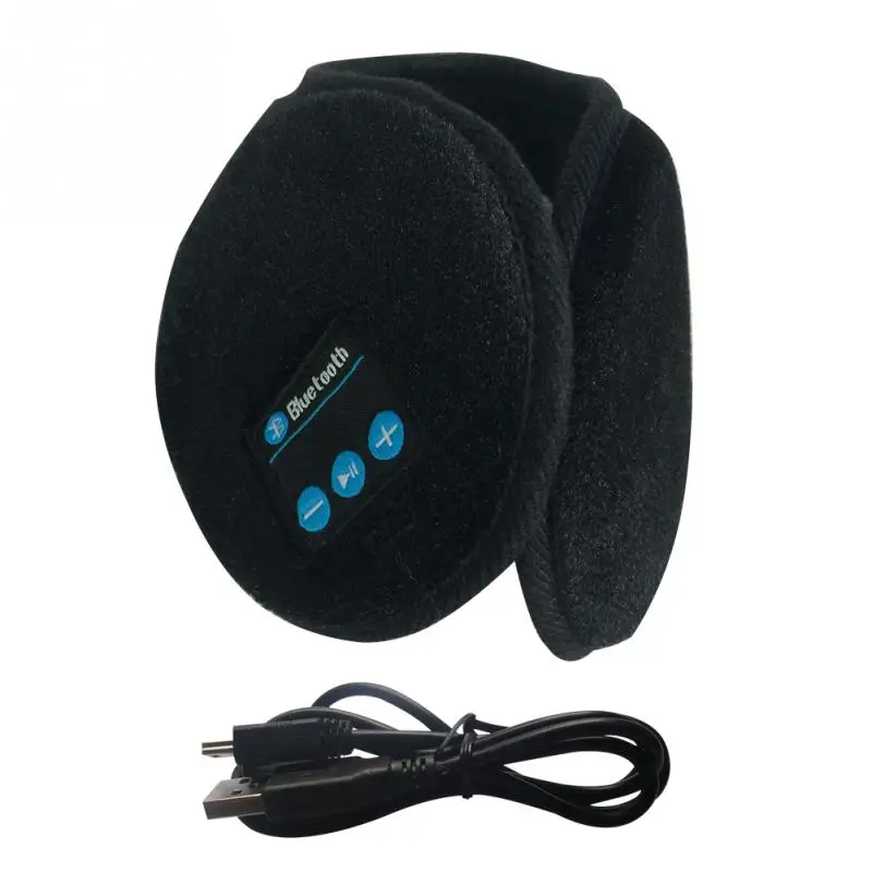 Зимние теплые наушники для ушей музыкальные Bluetooth женщин и мужчин складные