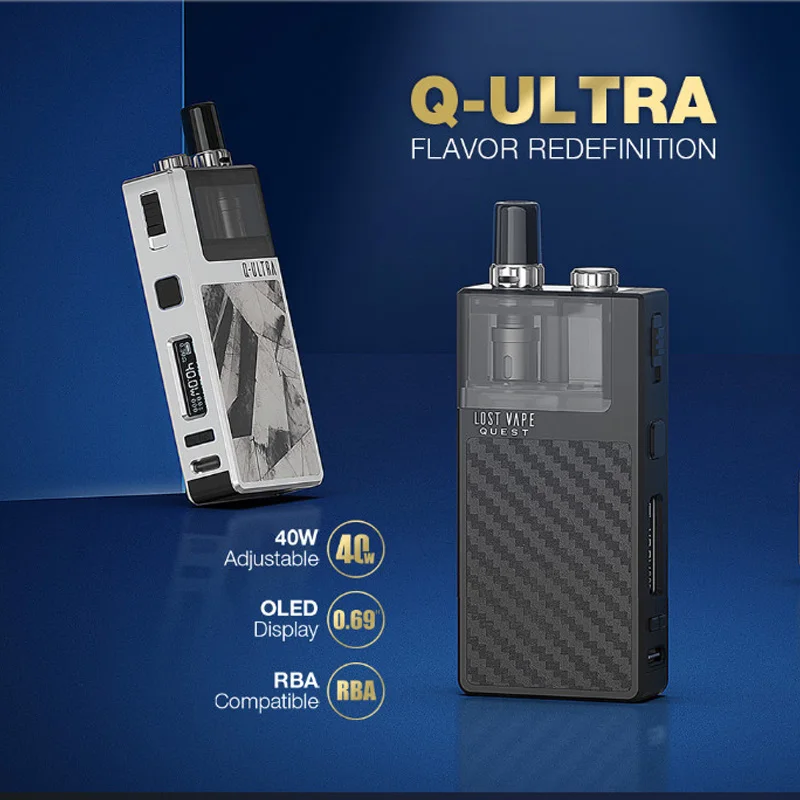 Оригинальная электронная сигарета qu ultra Lost Vape Kit картридж 4 мл аккумулятор 1600 мАч
