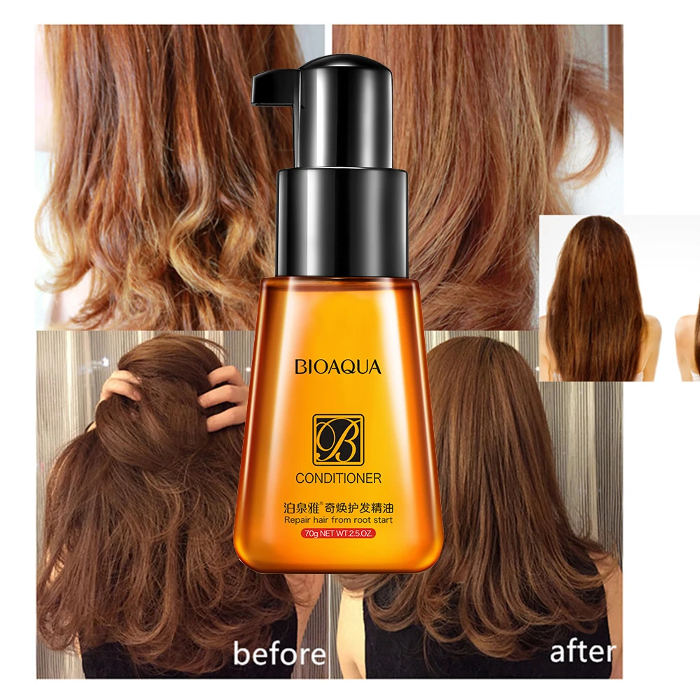70ml BIOAQUA Moroccan Pure Argan Oil Hair Essential Oil For Frizzy Dry Hair Keratin Repair Hair Care Hair&Scalp Treatments Oil 70ml BIOAQUA Moroccan Pure Argan Oil Hair Essential Oil For Frizzy Dry Hair Keratin Repair Hair Care Hair&Scalp Treatments Oil