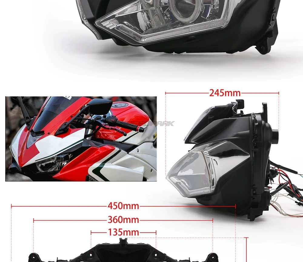 Полный светодиодный фонарь для мотоцикла YAMAHA YZF R25 R3 ангел демон глаз HID проектор фары YZF-R25 R3 HID Ангел глаз 2013