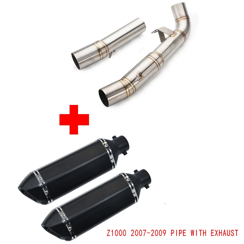

For Z1000 exhaust with Mid Pipe full system Exhaust z1000 exhaust For Kawasaki Z1000 2007-2009 with stickers exhaust