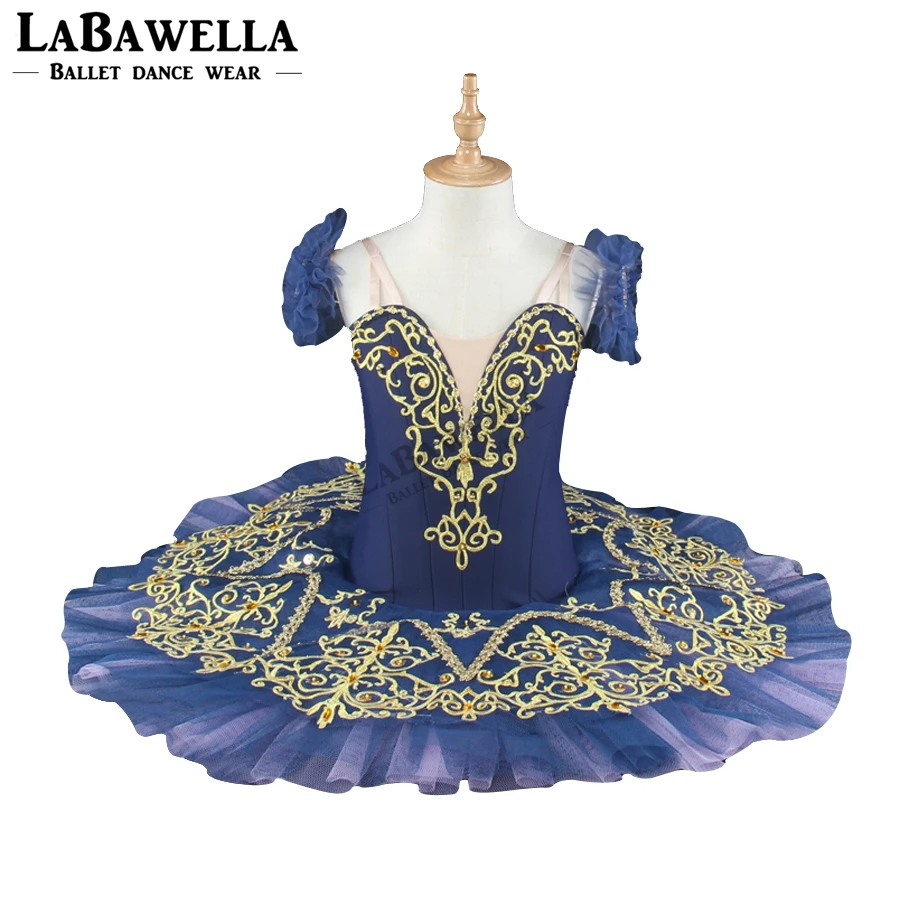 Navy blue Competiton Ballet Tutu Skirt For Child Professional Costume Stage Tutu Children Performance CostumeBT9067B