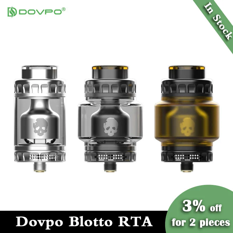 Dovpo Blotto RTA атомайзер Ремонтопригодный бак со стеклянной пузырьковой трубкой 2/6