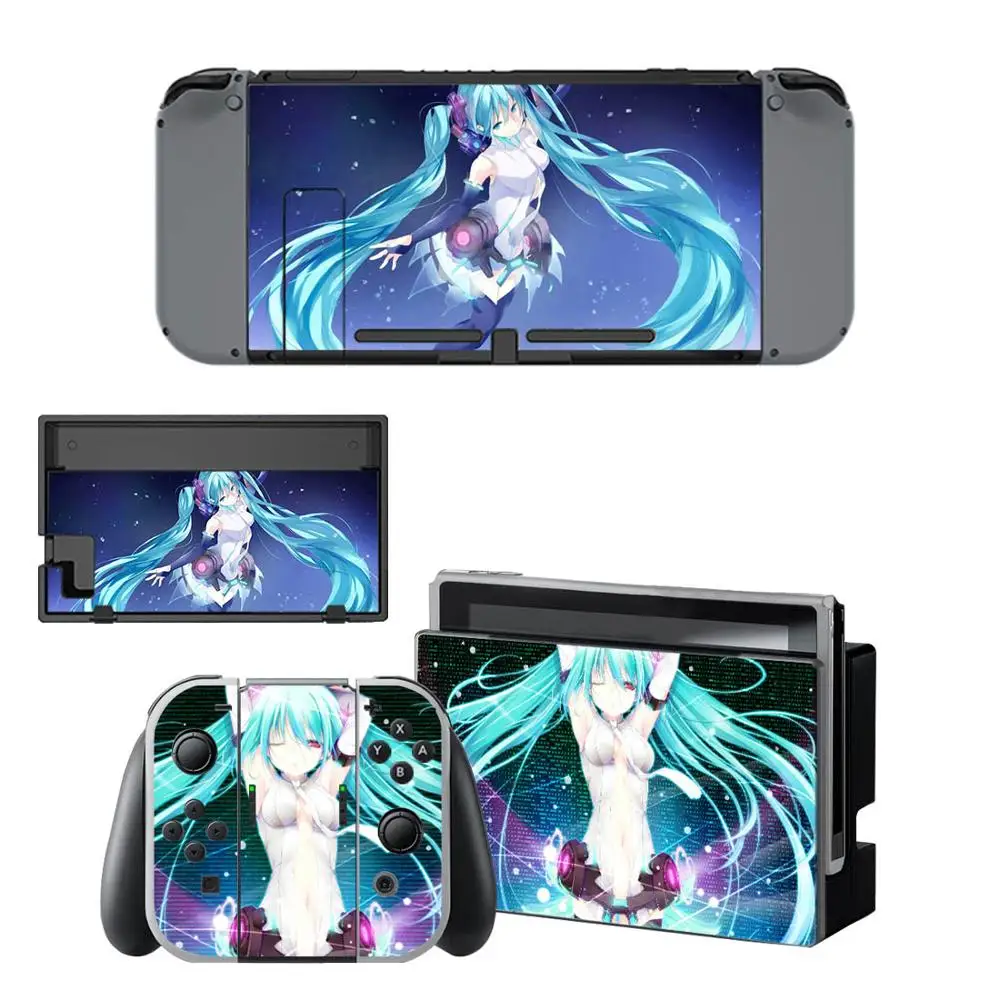 Hatsune Miku Сменные наклейки протектор Наклейка для nintendo Switch полный комплект Лицевая
