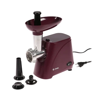 

Electric meat grinder DELTA DL-6100M, 2000 W, 2 discs, 3 attachments, brown 4434374
