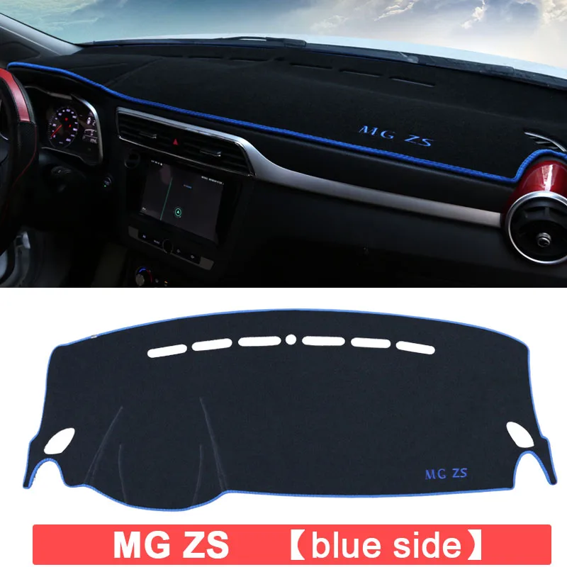 Blue Side Крышка приборной панели автомобиля тире коврик солнце Shad КОВРИК КОВРЫ отделка анти-УФ Нескользящая для Моррис гараж MG ZS EZS аксессуары - Название цвета: Blue Side