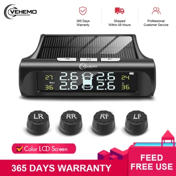 

4 External Sensors TPMS Anti-Explosion Tire Pressure Sensor Solar Wireless Tire Pressure Sensors Intelligent Monitoring