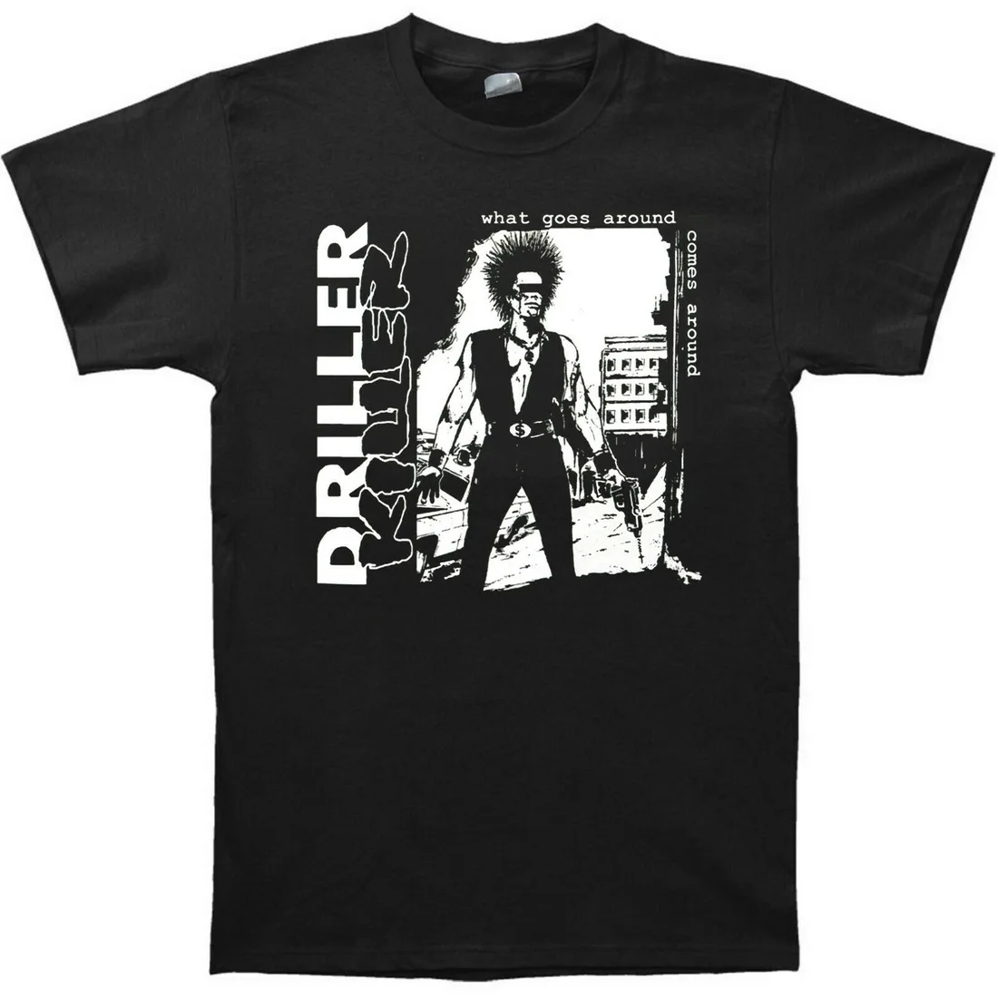 Driller Killer What Goes Around 1999 топы с обложкой альбома футболка повседневные для взрослых |