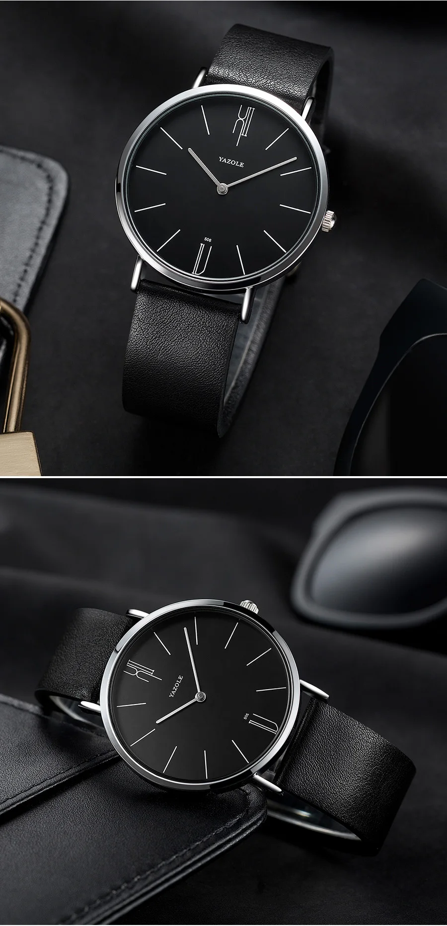 New Men's Watch Minimalist Modern Creative Quartz Watch For Men UltraThin Leather Casual Male Wristwatch Clock Relogio Masculino