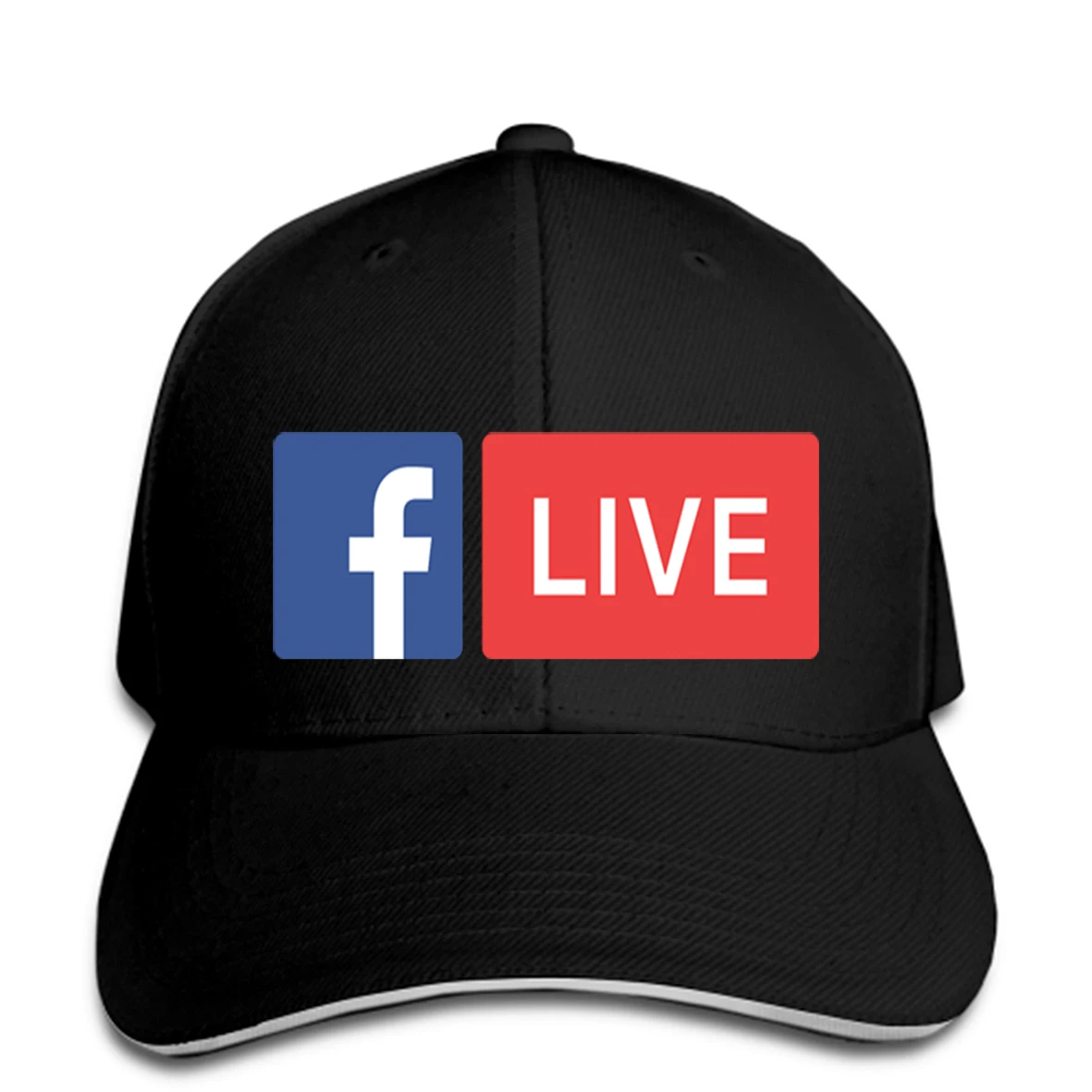 Men Baseball Cap En Vivo Transparent Background Transmision En Vivo Facebook Logo Snapback Cap Aliexpress