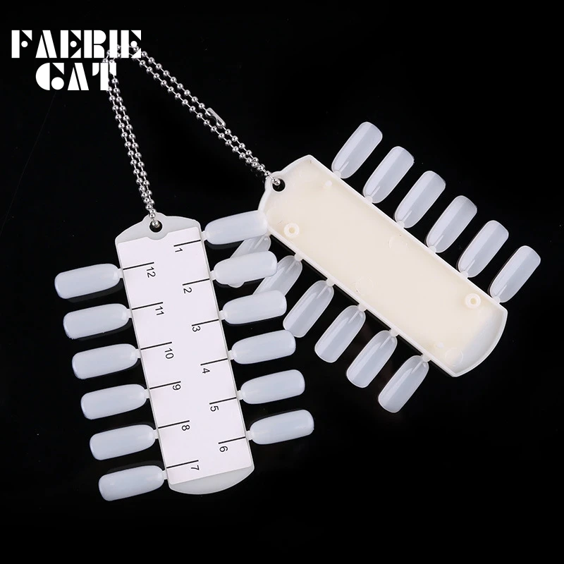 

24pcs/set UV Gel Nail Polish Color Display Board Palette Natural False Nail Tips Display Nail Art Training Tool for Manicure