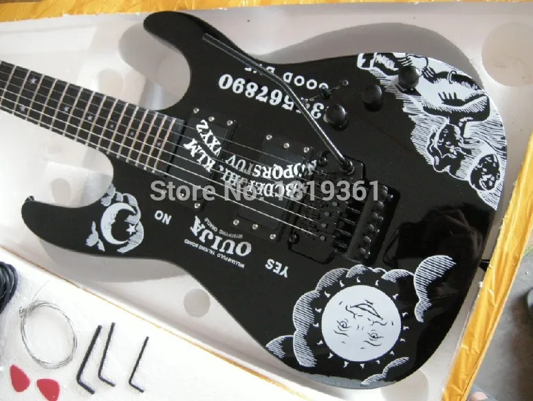 Гитары высокого качества KH-2 Кирк хэмметт Ouija черная электрическая гитара