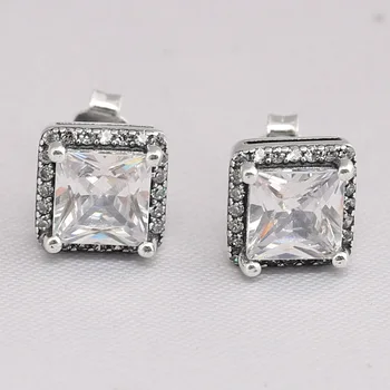 

Original Timeless Elegance With Zirconia Studs Earrings For Women 925 Sterling Silver Earring Wedding Gift Fine Diy Jewelry