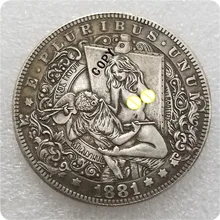 Typu # 31_Hobo nikiel monety 1881-CC Morgan dolar kopia monety-replika monety okolicznościowe tanie tanio DASHUMIAOCOIN Miedzi CHINA Antique sztuczna Ludzi