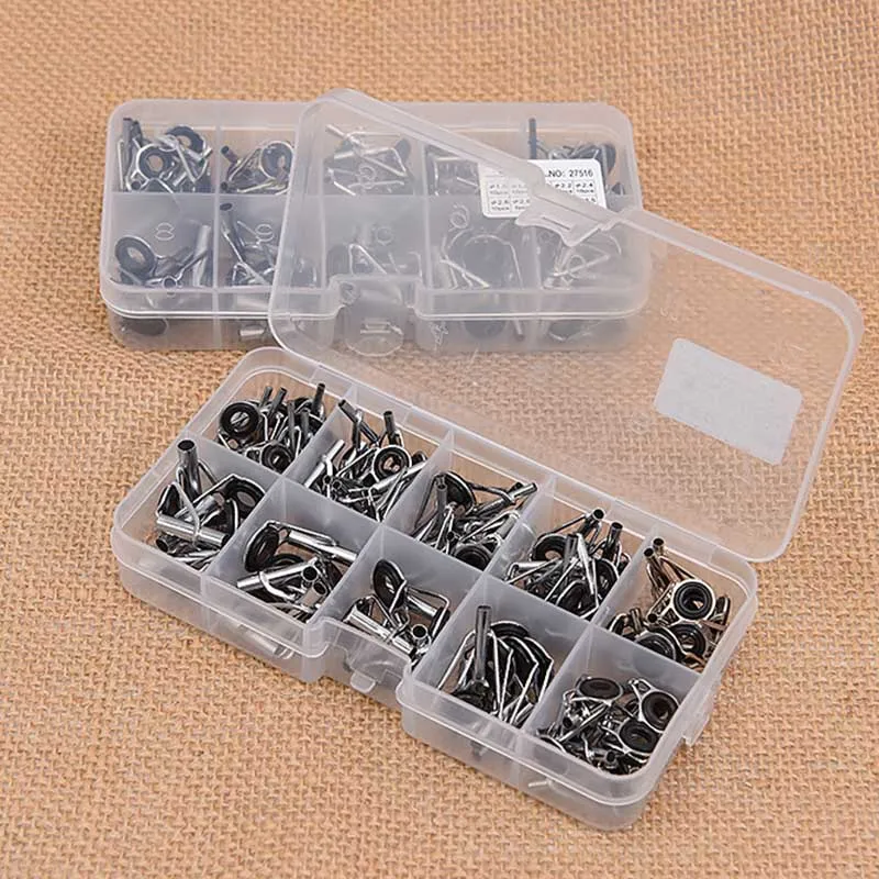 

80pcs/set Ceramic 10 Sizes Fishing Rod Guide Tips Part Top Eye Rings Line Repair