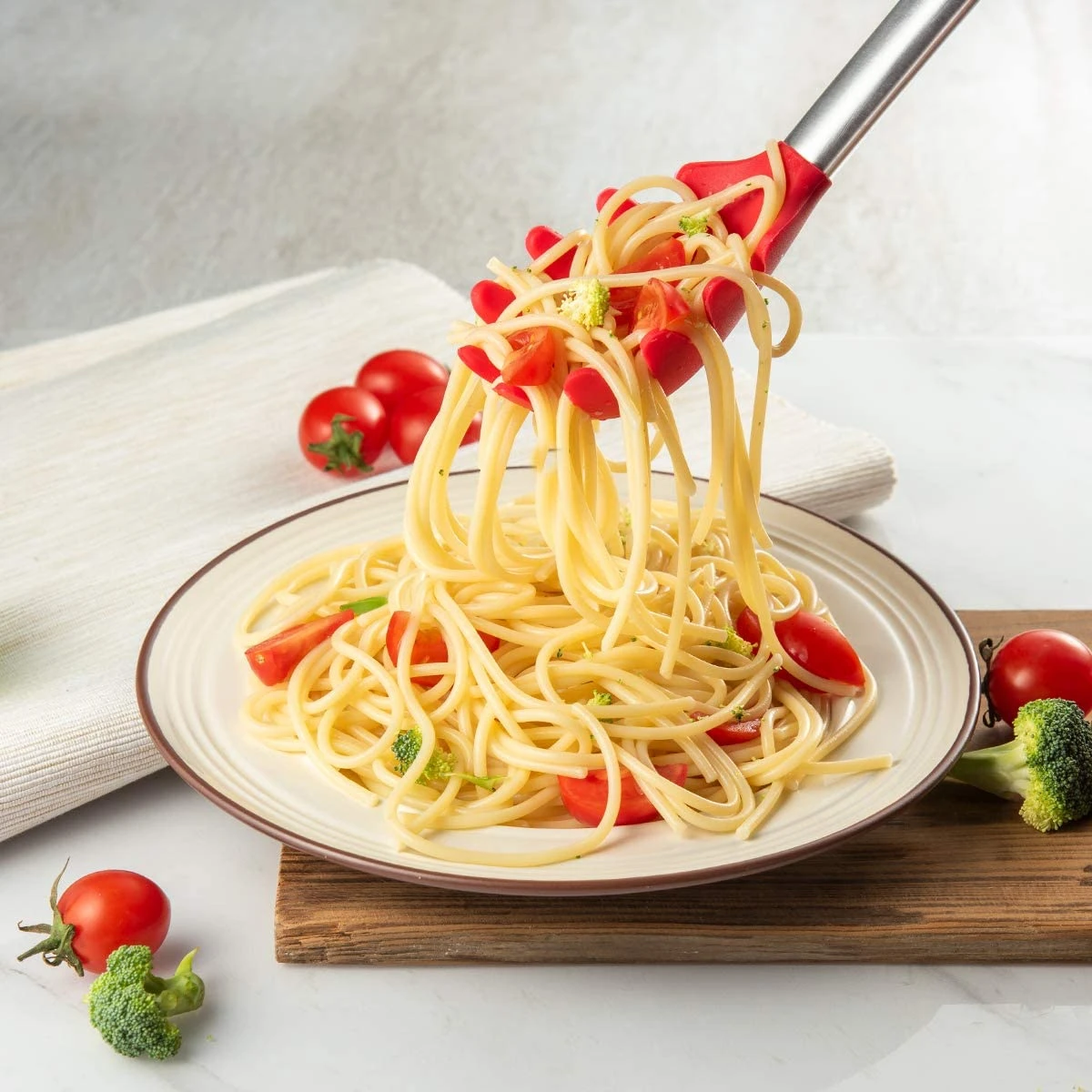 Silicone Pasta Scoop Spaghetti Spoon Colander Heat-Resistant Noodles Drain Kitchen Tool Tableware Accessories