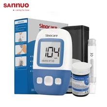 Sannuo Sinocare Blood Glucose Meter Safe AQ Angel Medical Device Kit Glucometer Monitor 100pcs Test Strips Needles Diabetes