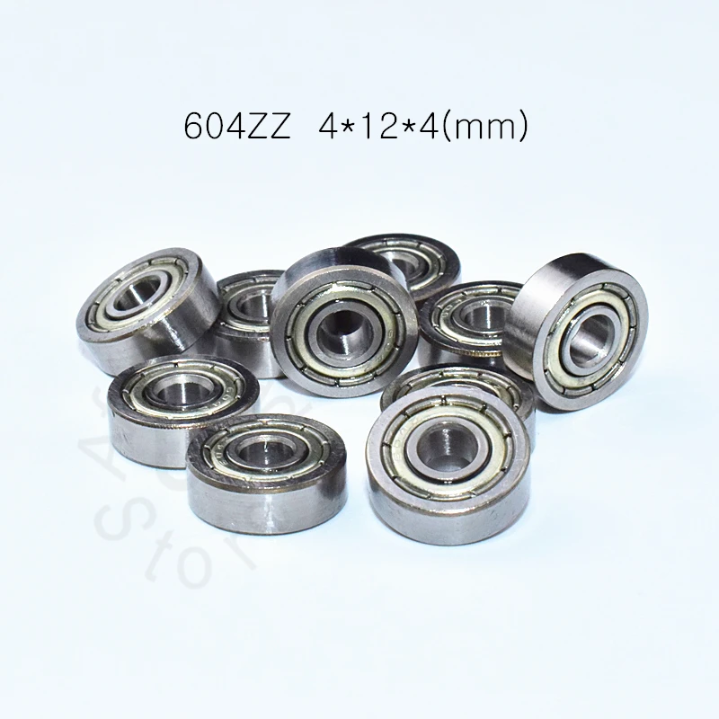 Углеродистая сталь 604 604ZZ 4*12*4(мм) 10 шт. Подшипник, подшипники металлический герметичный подшипник экономичный практичный