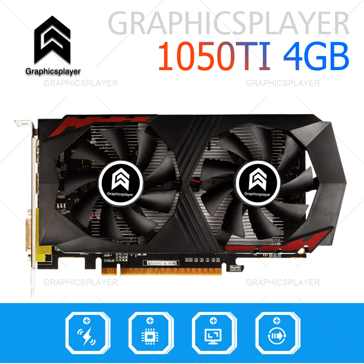video card for gaming pc Original chip video card 1050TI 4GB 128Bit GDDR5 graphics card Placa de Video carte for NVIDIA GTX PC computer games graphics cards computer