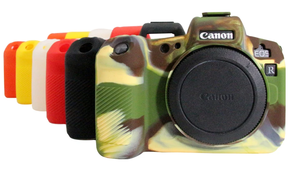 FOTOFLY Camera Bags For Canon EOS R Soft Colour Silicone Case Protective Body Cover For Canon EOSR Accessories Battery Opening