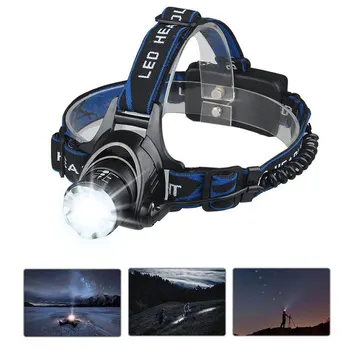 

1000 Lumens Ultra Bright LED Headlamp Waterproof Zoomable Camping Fishing Headlight 3 Modes Use 18650 Battery Hiking Flashlight