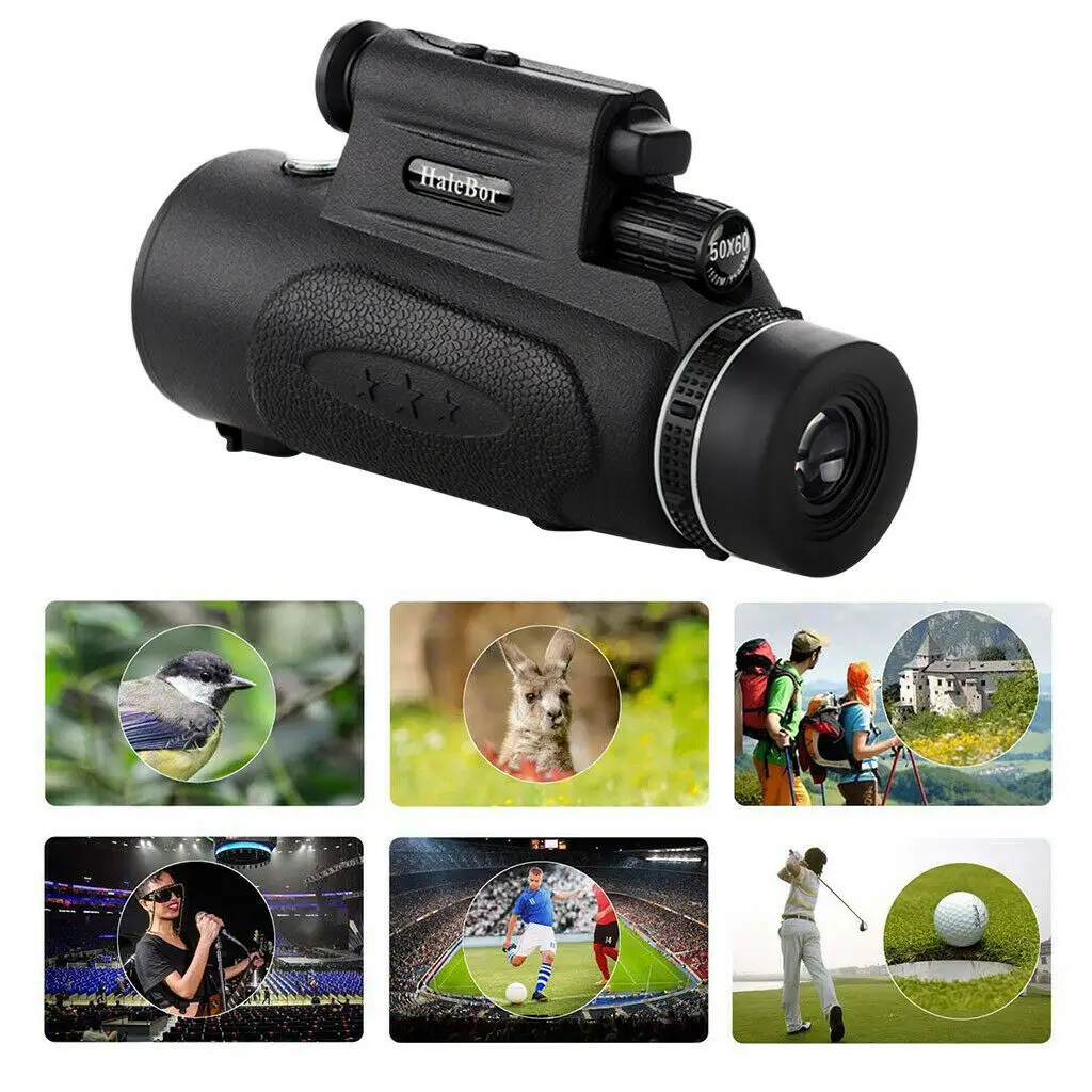 90X100 HD Zoom Tripod Monocular Telescope Day Night Vision Camping Cell Phone Clip Phone Camera Zoom Lense for Smartphone Mobile