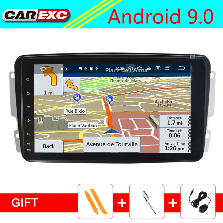 8 дюймов Android 9 0 Автомобильный плеер для Mercedes/Benz W203 W209 W219 A Class A160 C C180 C200 CLK200 Радио