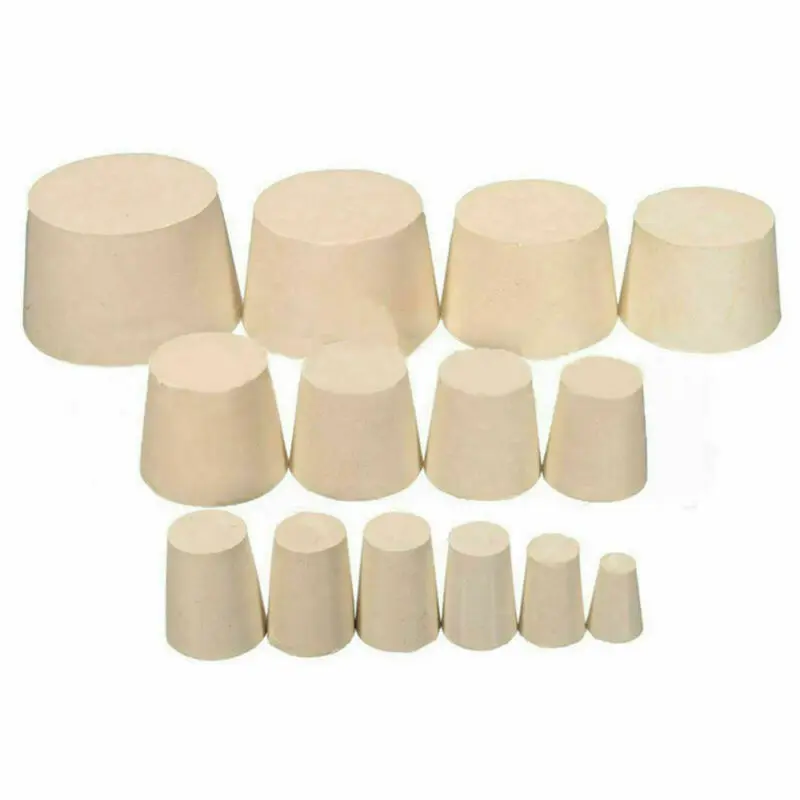 10PCS Solid Tapered Shaped Rubber Plug Stopper Bungs Flask Tube Bottle Lab Furniture Accessories