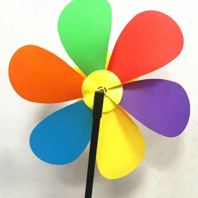 Colorful Sunflower Windmill Wind Spinner Pinwheel Garden Yard Decoration Kids DIY Toy Outdoor Gift 2