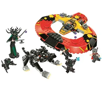 

10747 434pcs Thor Ragnarok Ultimate Battle For Asgard Model Building Block Movie Gifts Set Compatible With Lepining