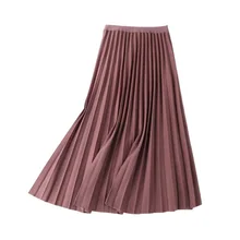 Женские повседневные модные элегантные плиссированные юбки с большим подолом