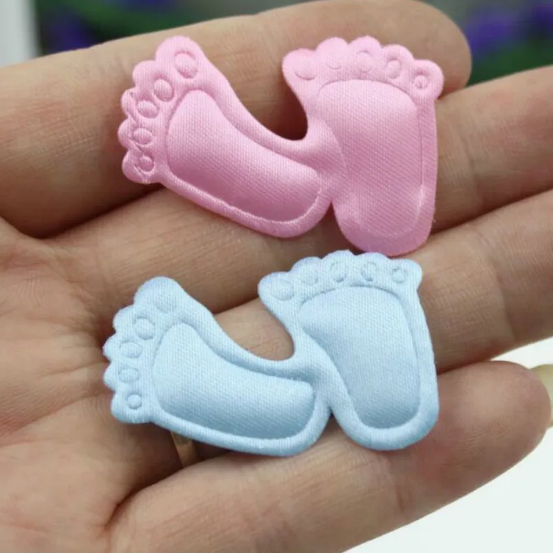 DIY 200 шт. Сатиновая одежда для ног аппликация детский душ День Рождения вечерние украшения поставки 30 мм x 32 мм