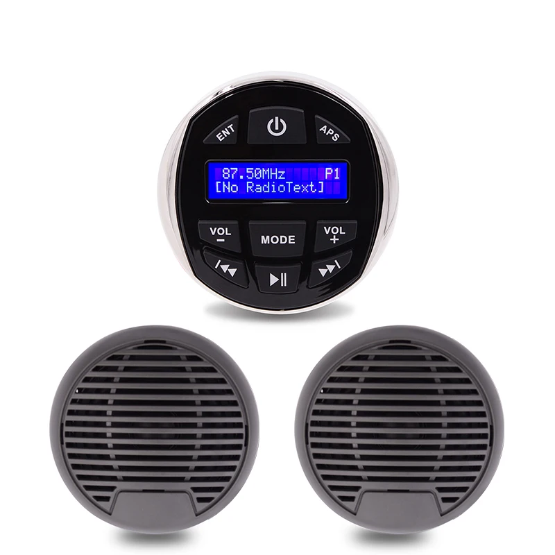 Guzare DAB радио звуковая система Водонепроницаемая лодка стерео Bluetooth автомобильный аудио Музыка приемник+ 1 пара 3 ''динамики