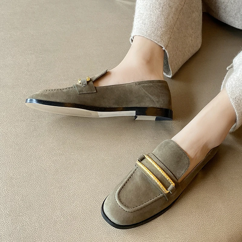 Suede penny loafers womens Clearance