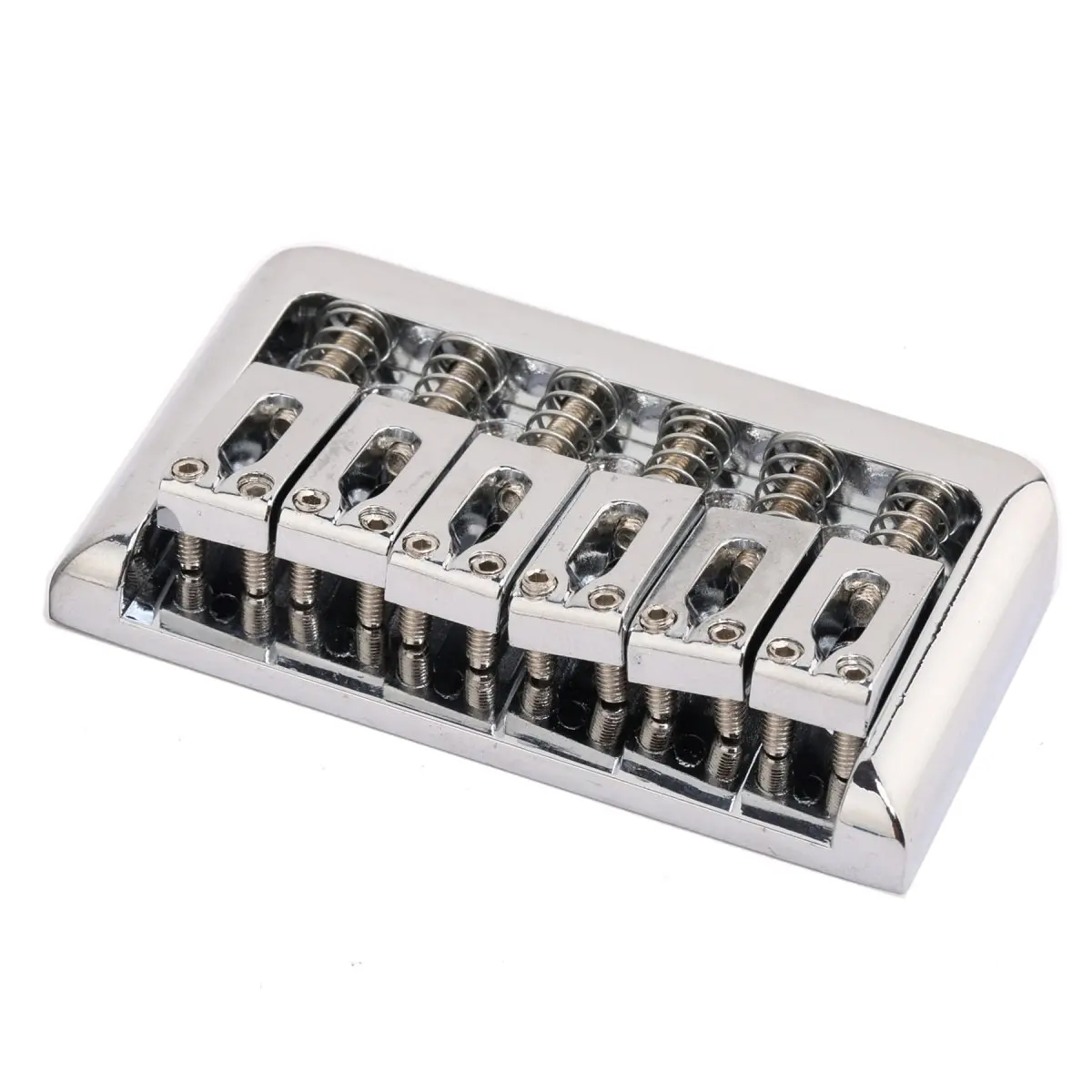 

Non-tremolo Guitar Hardtail Bridge Assembly for 6 String Guitar replacement,Chrome