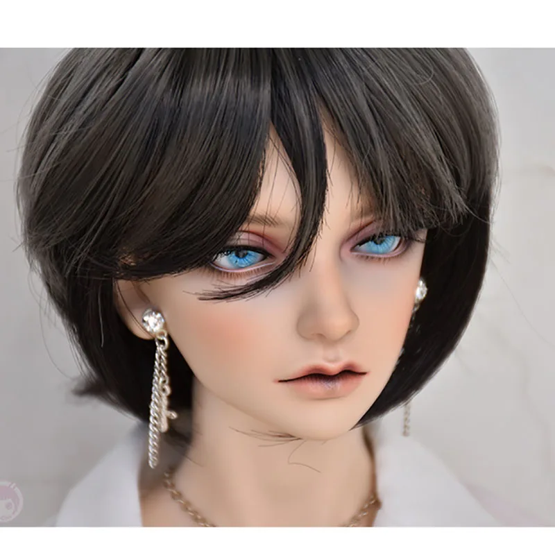 Bybrana BJD кукольный парик мужской кукла 1/3 1/4 1/6 черный серый разноцветные короткие кудрявые волосы челки