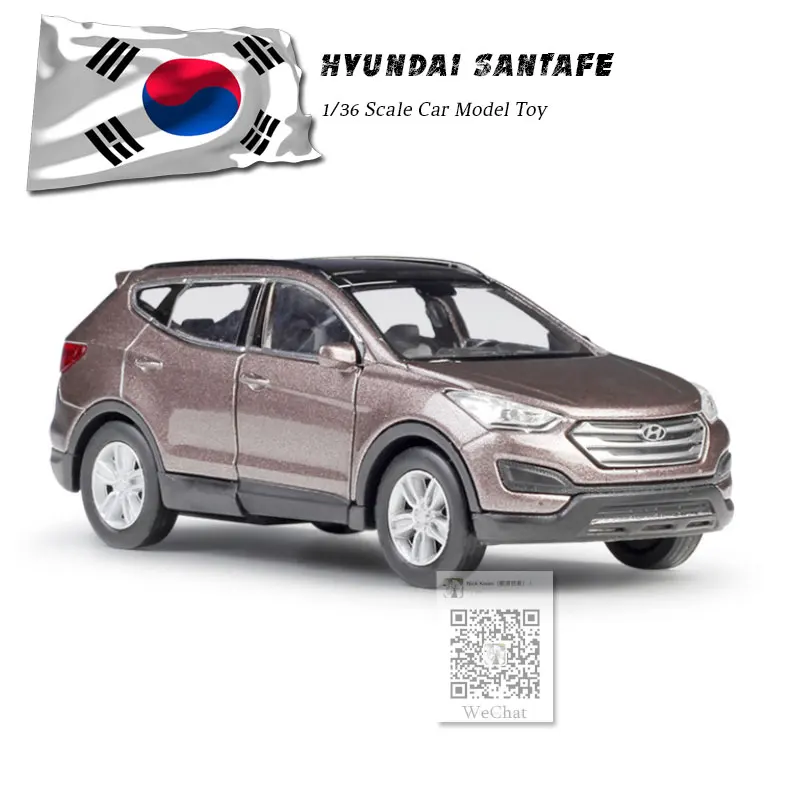 WELLY 1/36 масштаб модель автомобиля игрушки Hyundai Santafe литой металл вытяните назад
