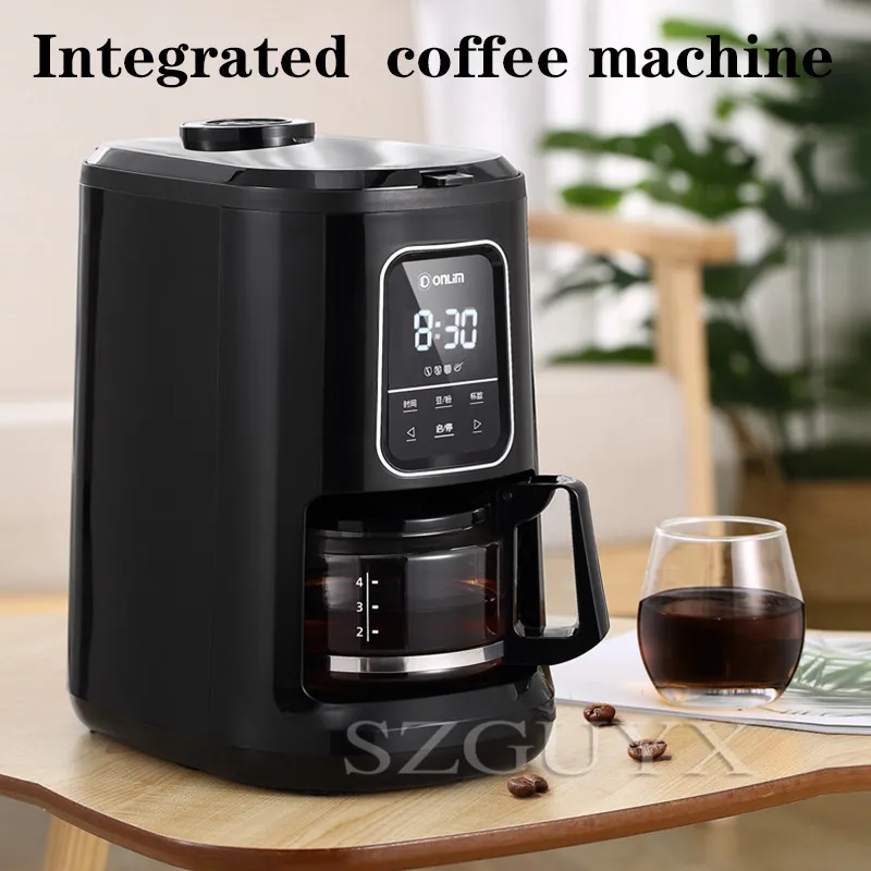 Кофемашина домашняя Автоматическая шлифовальная машина для зерен американская капельная маленькая офисная кофемашина