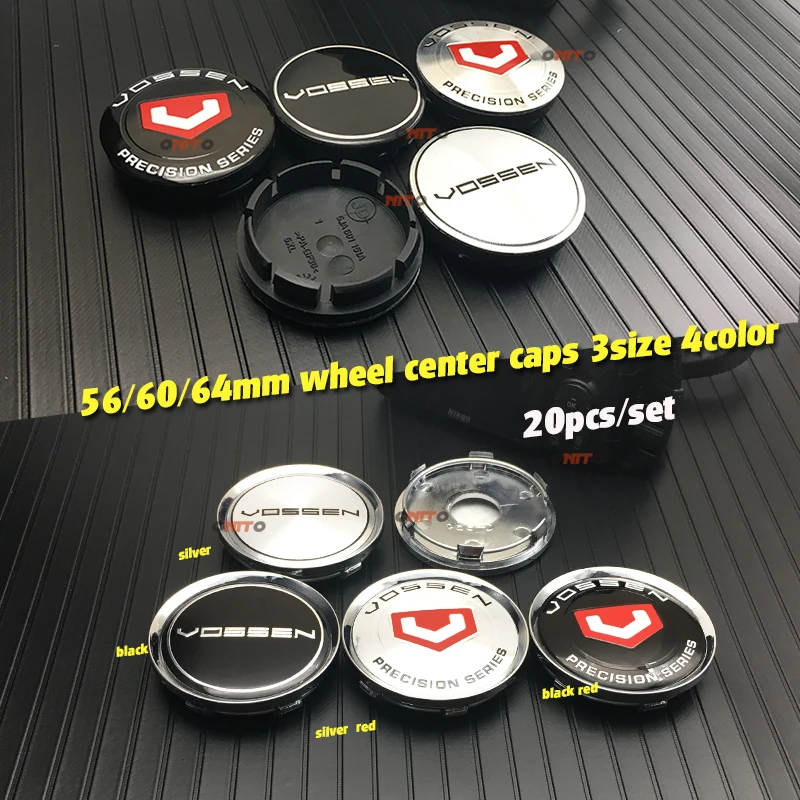 

Good Quality ABS/ Chrome 20PCS /lot 56mm 60mm car Emblem Badge wheel Hub Caps For VOSSEN Auto wheel center caps 64mm Car Covers