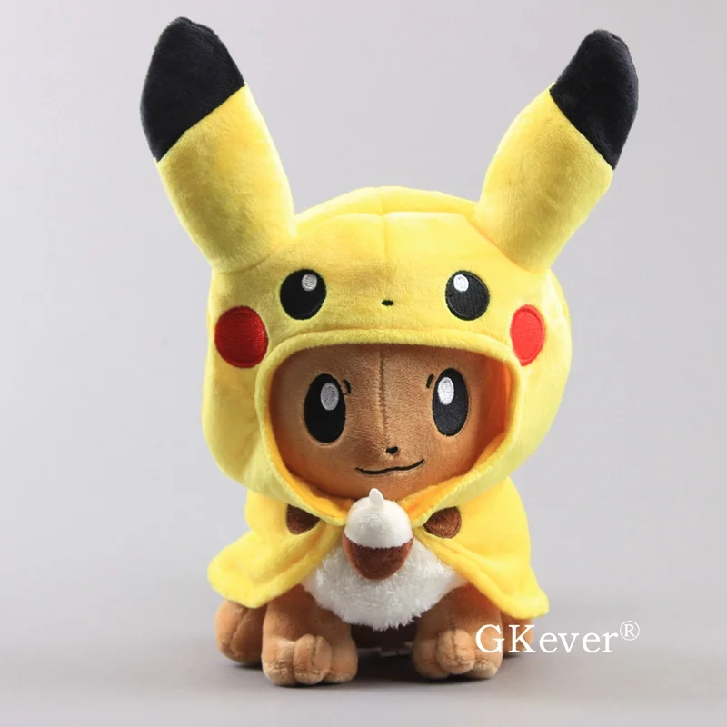 1" 28 см Eevee косплей Пикачу Мягкие животные плюшевые игрушки кукла японский мультфильм Аниме мягкие куклы Пикачу серии Дети мальчики подарок