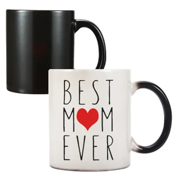 

Best Mom Mug Coffee Tea Cups Beer Mug Mothers Day Gift HOT COLD Changing Heat Sensitive Ceramic Mug Thanksgiving Day