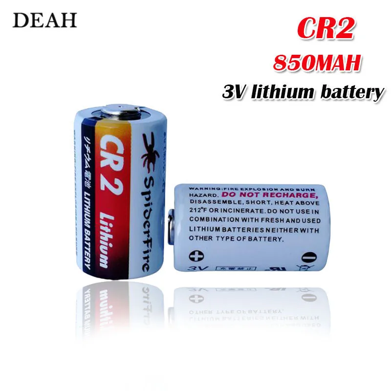 2 шт. 3V 850 мА/ч CR2 CR15H270 CR15266 литиевая батарея для фонарик аварийная система