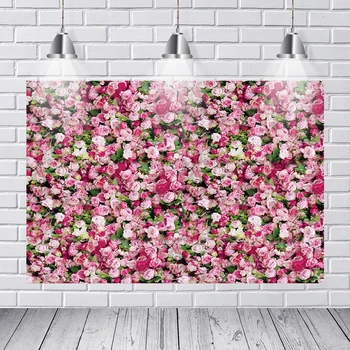 

Photography Backdrop Light Pink Flowers Wall Foral Blossom Floral Wedding Custom Photo Background Studio Backdrop Vinyl