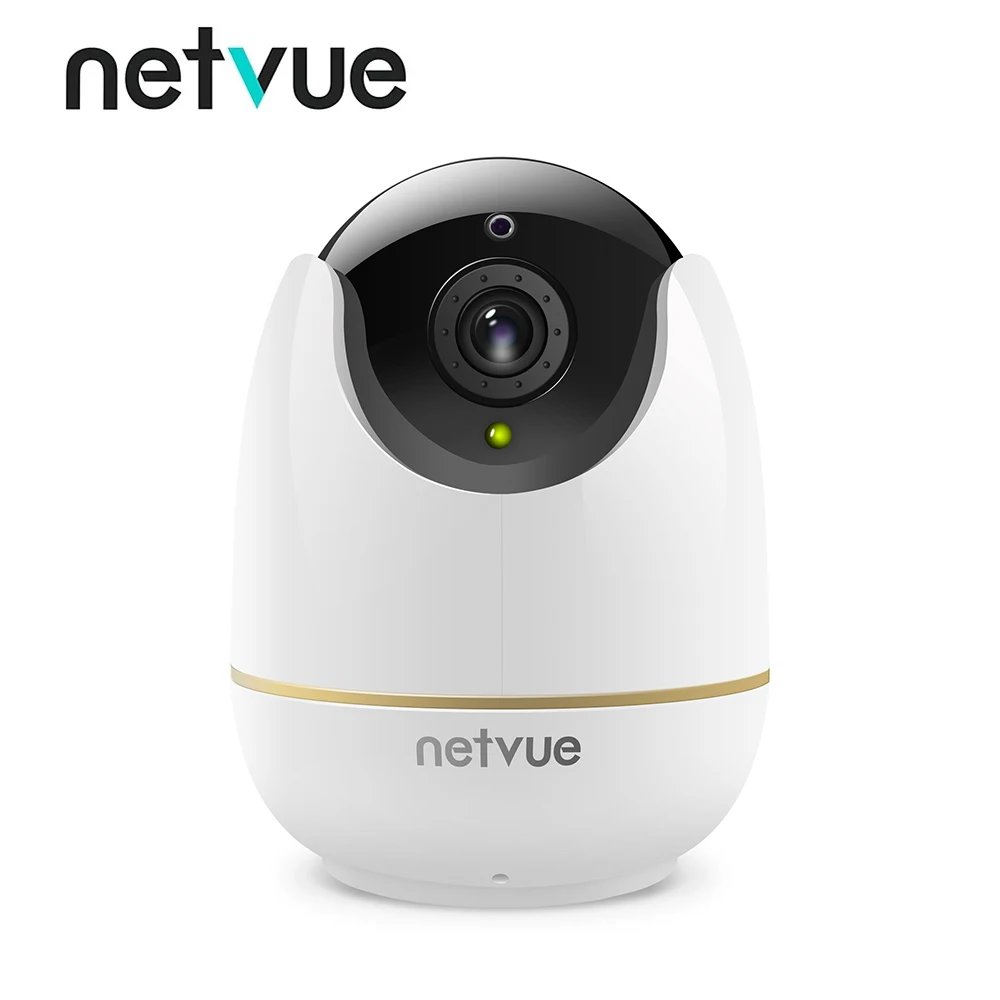 Netvue Orb 360 ° 캠 실내 보안 와이파이 카메라, 양방향 대화 AI 모션 감지 미니 카메라, 비디오 캠 감시감시