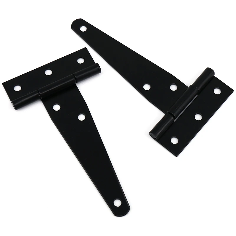 2PCS Rustic Hardware TStrap Shed Hinges Barn Door Gate Hinges Black