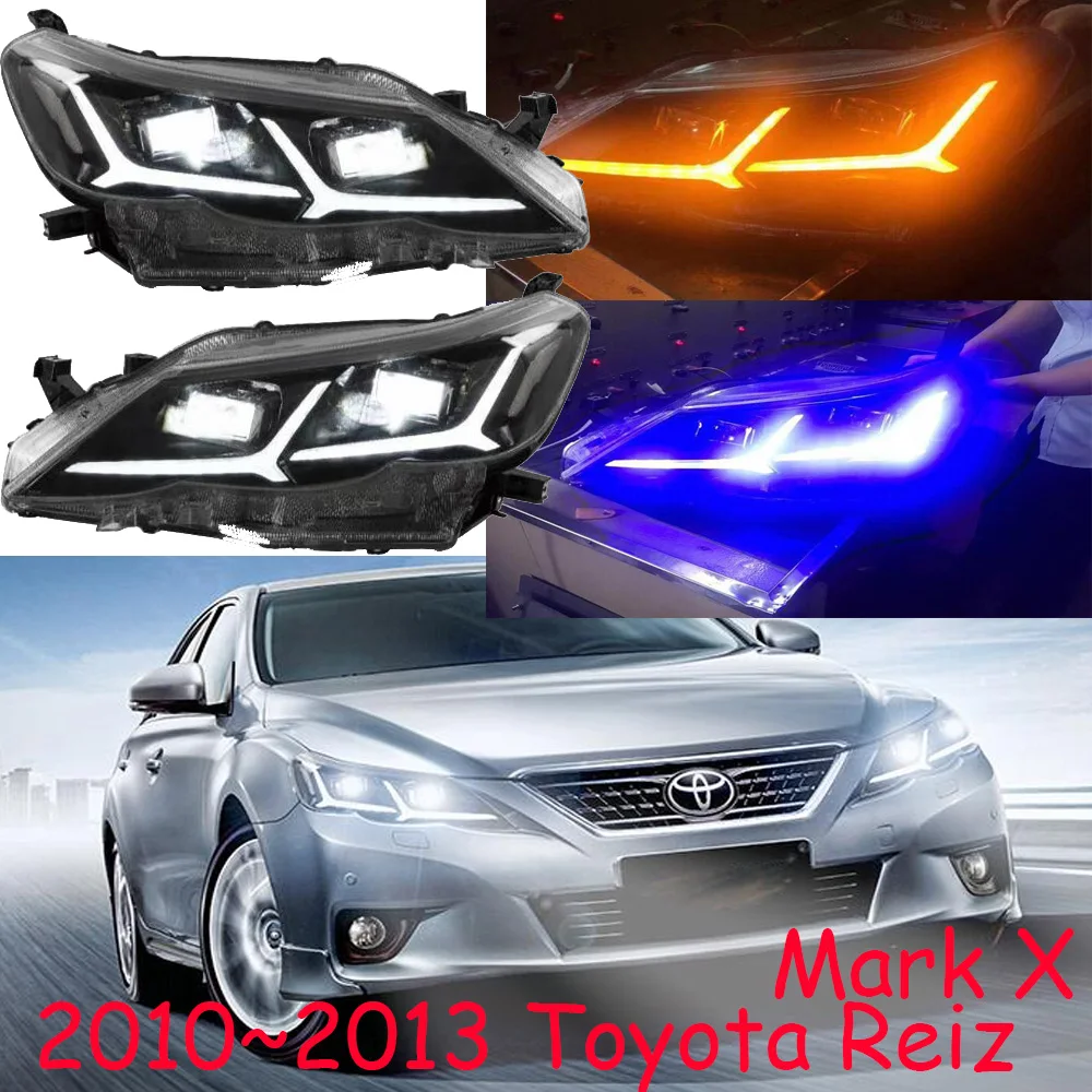 2010~ 2013y автомобильный бупмер MarkX головной свет для Toyota Reiz фары Mark X автомобильные аксессуары все в светодиодный противотуманный фонарь для Mark X Reiz фары