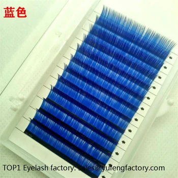 

12Rows blue purple color Eyelashes Maquiagem Make up Mink Lashes Rainbow Color Eyelash Soft Cilios Light Natural 8 color